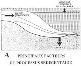 Principaux facteurs du processus sédimentaire