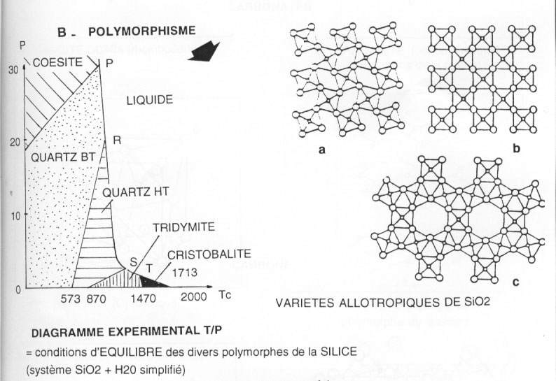 Polymorphisme, exemple de la silice