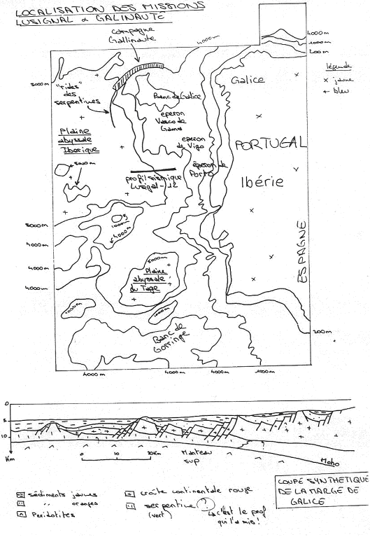 Localisation des missions Lusignal et Galinaute